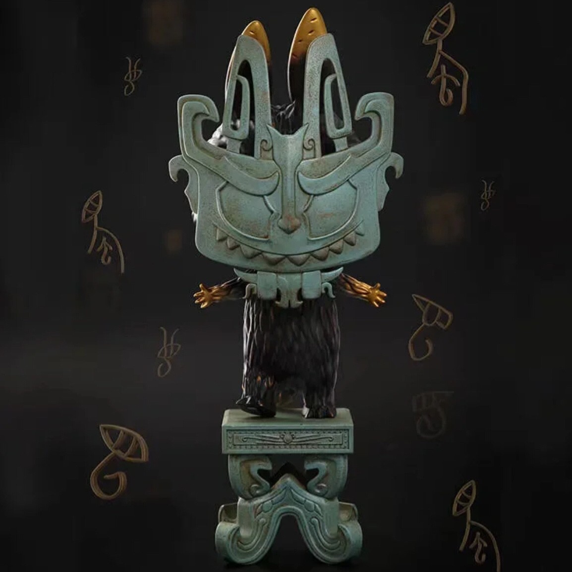 POP MART x HOW2WORK Zimomo Bronze Mask Limited Edition Art Toy | eBay