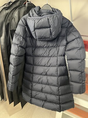 NEW Moncler Gie Long Down Jacket in Night Blue Size 00 | eBay