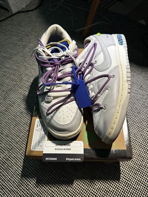 Size 10 - Off-White x Nike Dunk Low Lot 48 of 50 for sale online