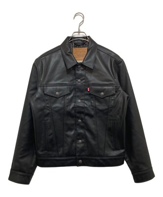Levi's Japan Limited Leather Trucker Jacket Black Men's Size S