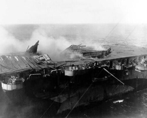 USS Princeton CVL-23 After Attack October 24, 1944 Photo | eBay