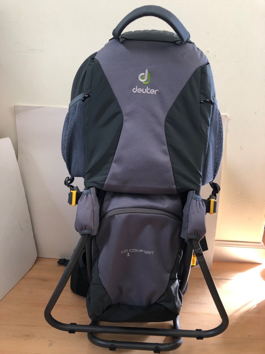 Deuter Kid Comfort 1- Hiking Backpack Used Carrier Grey Black | eBay
