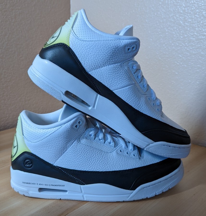 Fragment Design x Air Jordan 3 Retro SP DA3595-100 White Black