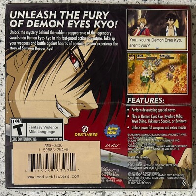Samurai Deeper Kyo, Nintendo Game Boy Advance Game 2008 GBA Sealed