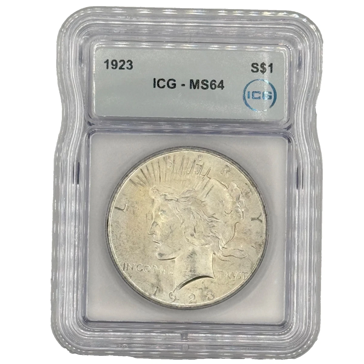MS 64 Graded 1923 Year ICG Certified Peace Dollars (1921-1935) for