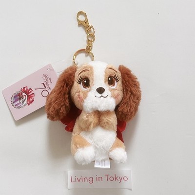 Tokyo Disney Lady and the Tramp Plush Keychain 70th Anniversary