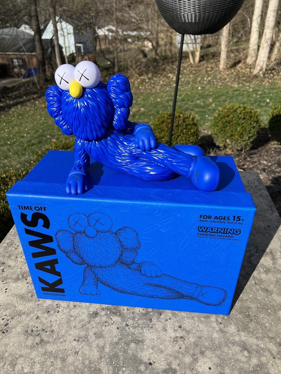 KAWS TIME OFF Vinyl Figure Blue 2023 Authentic BFF Companion - IN