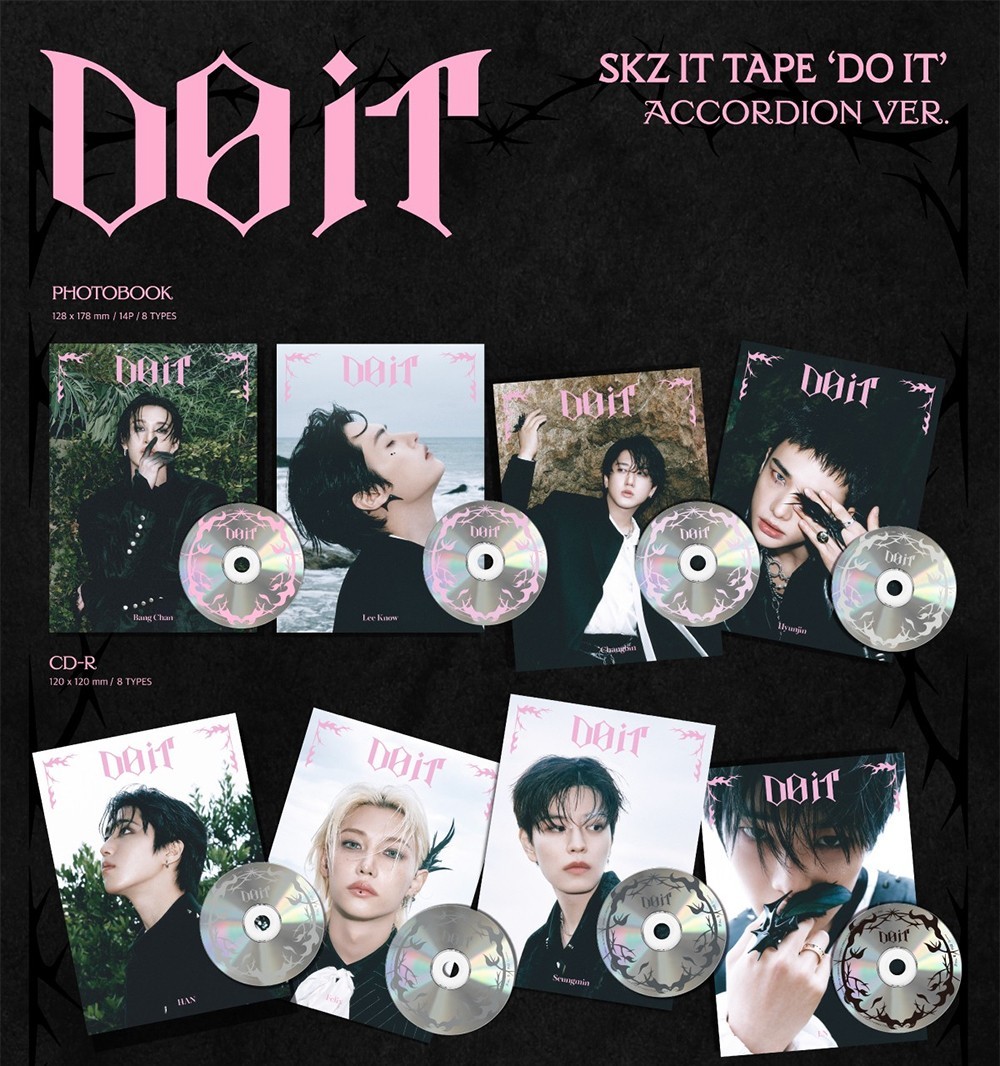 STRAY KIDS SKZ IT TAPE DO IT Album ACCORDION 8 Ver SET/8CD+8 P