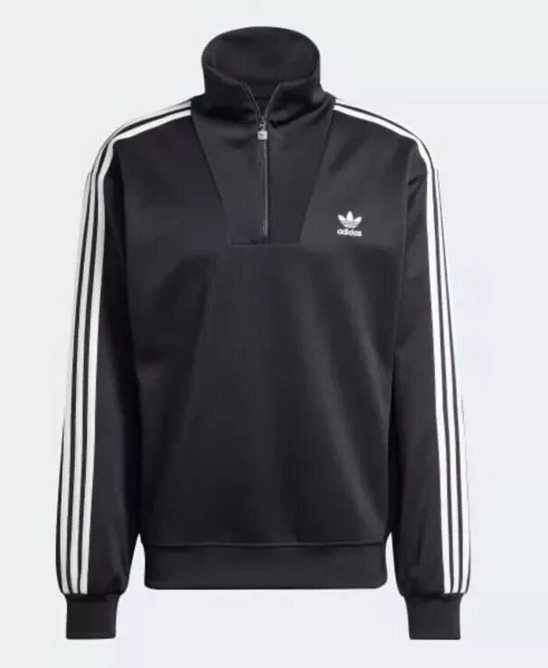 Adidas Funnel Neck TT Track Top Jacket Men Size M IZ4803 Black | eBay