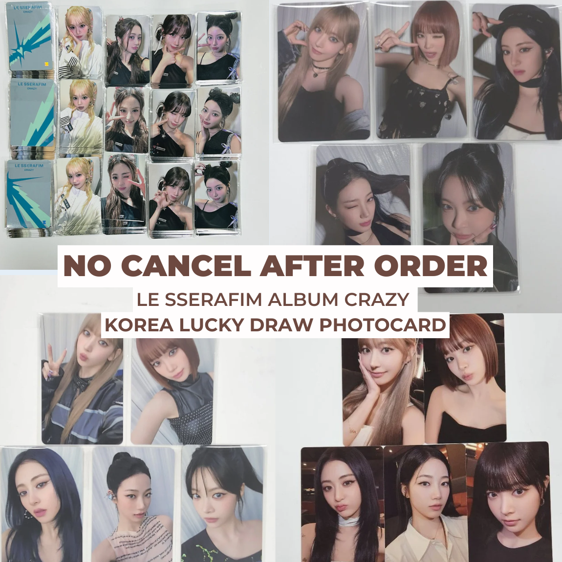 LE SSERAFIM ALBUM CRAZY KOREA POB LUCKY DRAW PHOTOCARD OFFICIAL