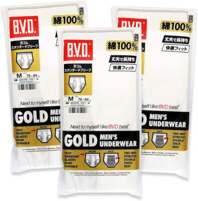 B.V.D.] Briefs GOLD G012TS Men's Cotton LL Size 3P A | eBay