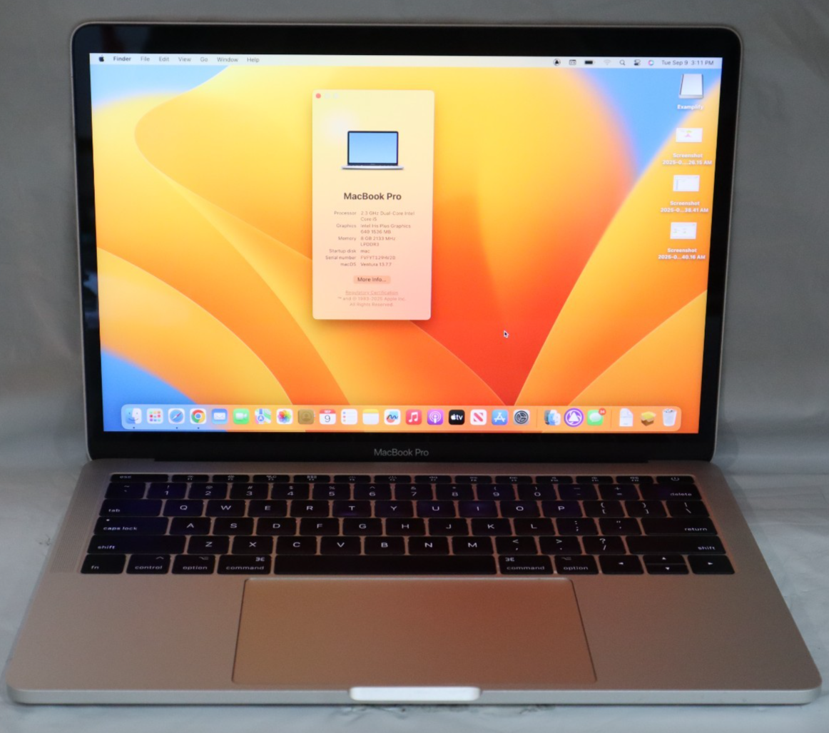 Apple MacBook Pro 13.3 Retina I5-7360U 8GB 256GB MPXU2LL/A Silver