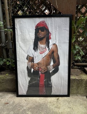 supreme playboi carti box logo 2025 RARE poster wheat FRAMED NEW