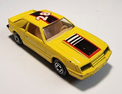 Vintage Yatming #1028 Yellow Ford Mustang 1/64 Diecast/Plastic Fox