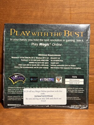 Magic The Gathering Online PC CD-ROM Brand New & Sealed Windows 95
