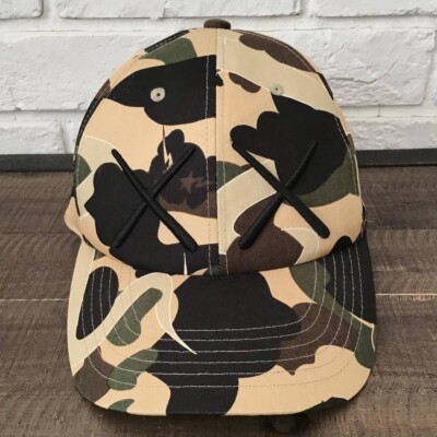BAPE × KAWS BENDY 1st Camo Yellow Hat Cap APEE ladies A Bathing