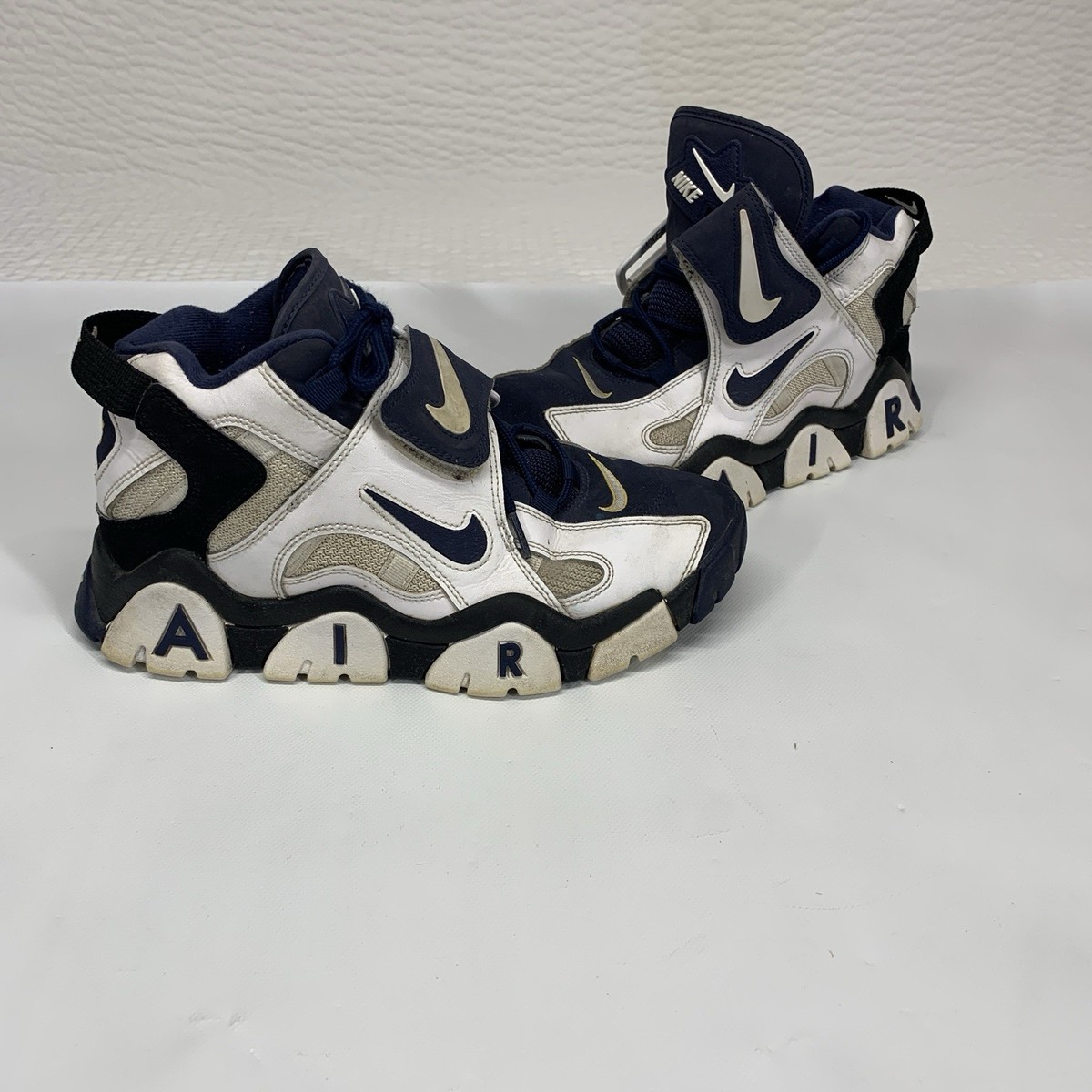 Nike Air Barrage Mid White Midnight Navy Black Yellow AT7847-101
