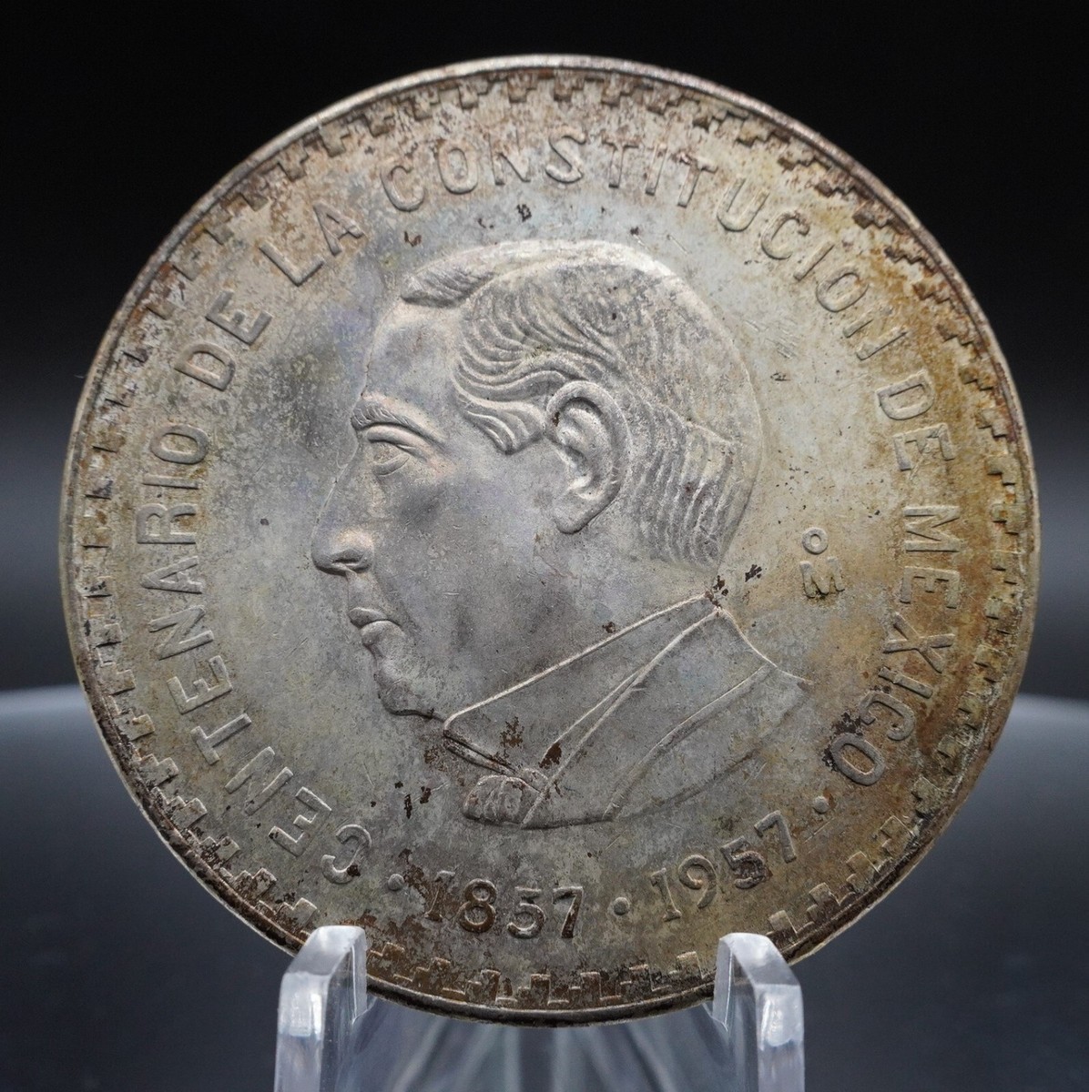 1857 1957 Diez Pesos Mo Mint Mexico Snake Eagle Libertad 90