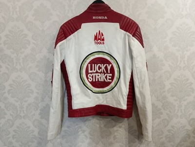 Lucky Strike Honda Vintage Leather jacket Racing F1 Formula1 size