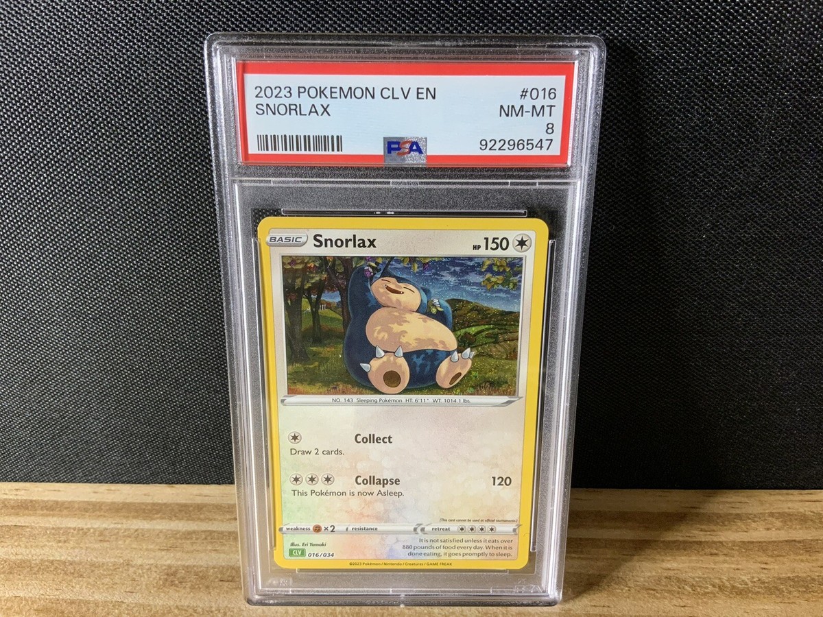 PSA 8 Snorlax 016/034 CLV English Trading Card Game Classic