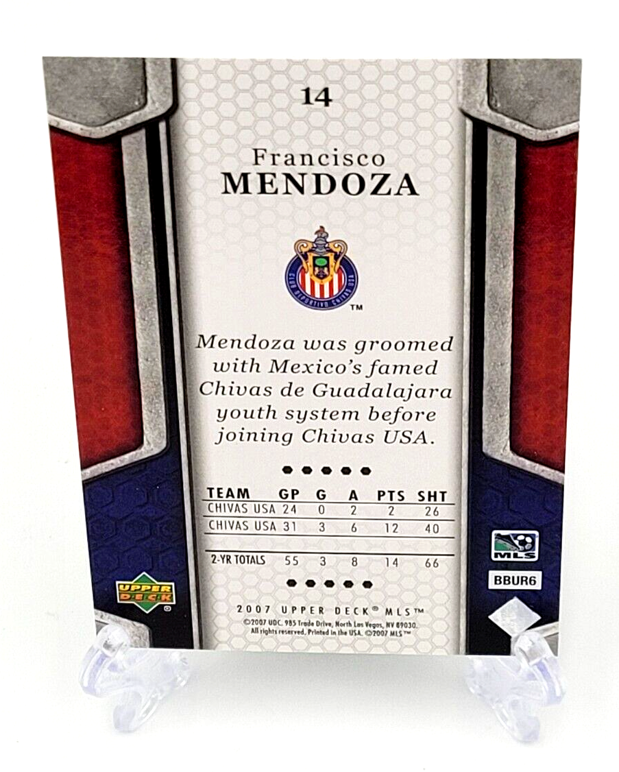 2007 Upper Deck MLS Soccer Francisco Mendoza Chivas USA Trading
