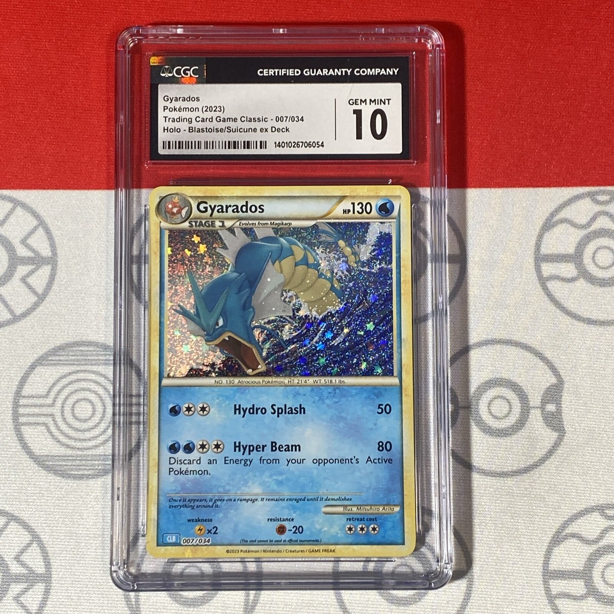 CGC 10 Gyarados 007/034 Holo 2023 Pokemon Blastoise Suicune ex