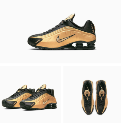 NEW Men's Nike SHOX R4 Gold 104265 702 Running Shoes NZ TL Torch