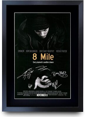 8 Mile Eminem Kim Basinger A3 Poster Framed Autograph Picture for