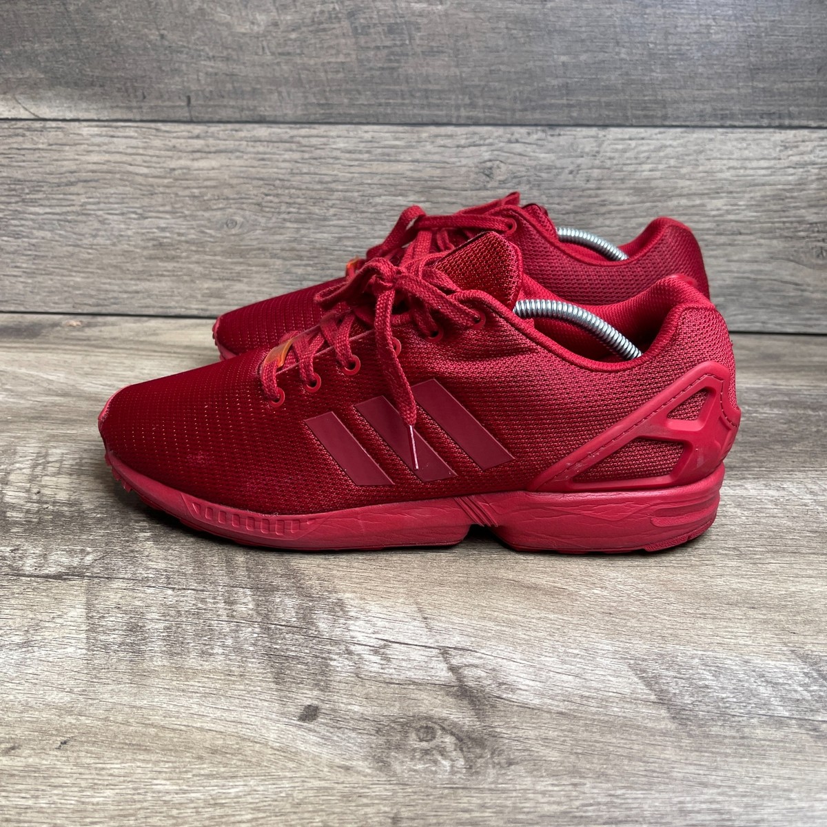 Adidas ZX Flux S32278 Men's 13 Running Shoes Pure Red Lace-Up