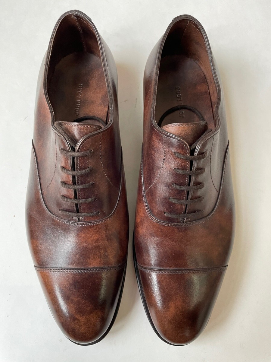 JOHN LOBB City II 2 Cap Toe Oxford Museum Leather UK 7 EE / US 8