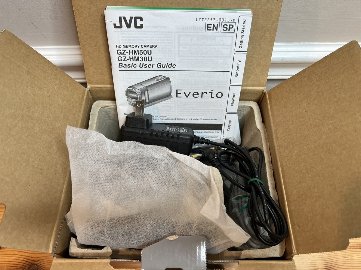 JVC Everio GZ-HM30 HD Digital Video Camcorder w/ Charger & Manuals