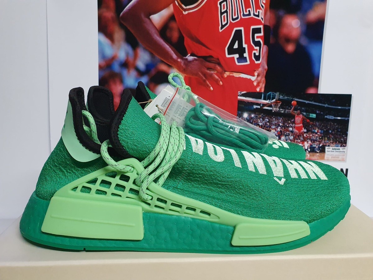 Adidas x PHARRELL WILLIAMS NMD HU GREEN Men's UK 11.5 EUR 46 2/3