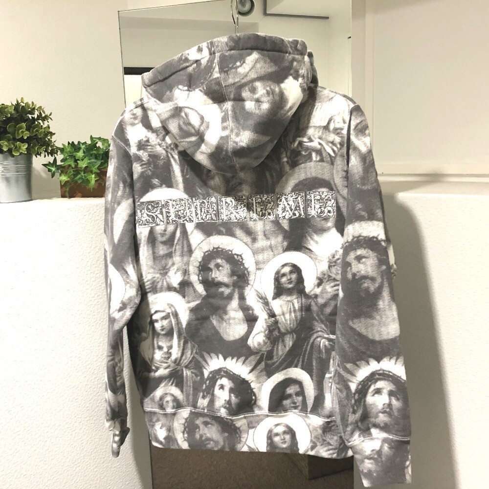 UNUSED SUPREME 18AW Jesus and Mary Hooded Sweatshirt Parka Dark