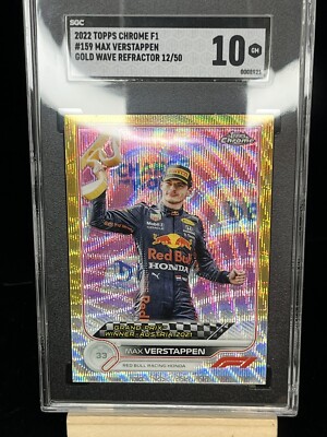 Max Verstappen SGC 10 Chrome F1 Grand Prix Winner Gold Wave
