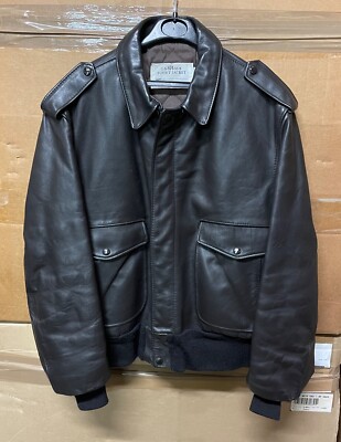 GENUINE VINTAGE SCHOTT IS 674 MS LEATHER FLIGHT JACKET BROWN SUPER