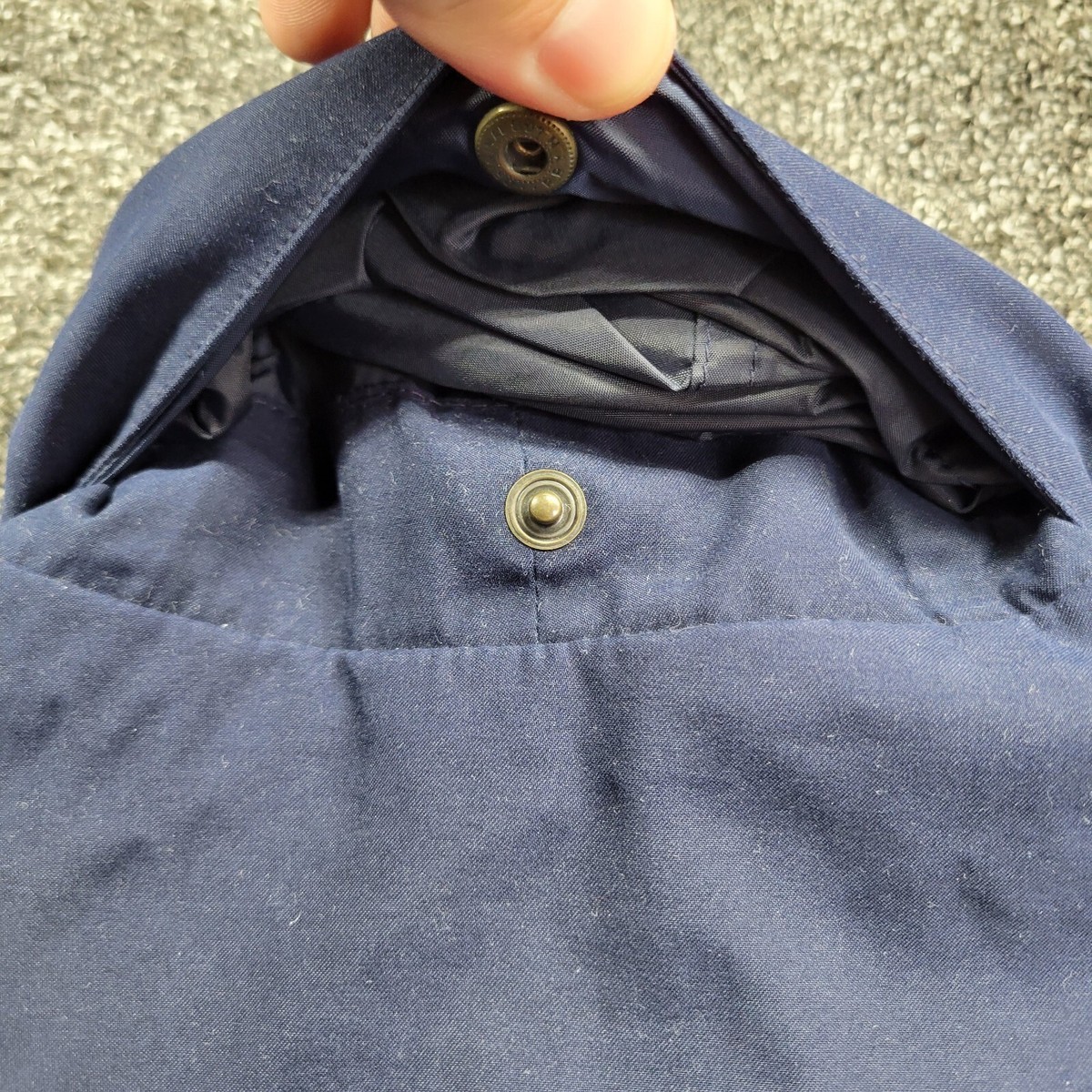 Eddie Bauer Men's Sz M Warm Winter Navy Bomber Jacket w/ Packable