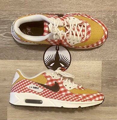 Nike Air Max 90 Golf NRG 'Picnic' Red Gold DH5244-600 Men's 8.5