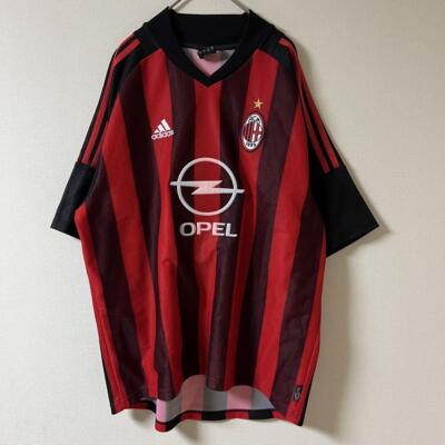AC Milan 01/02 Shevchenko #7 Jersey Adidas US L Red Black Vintage