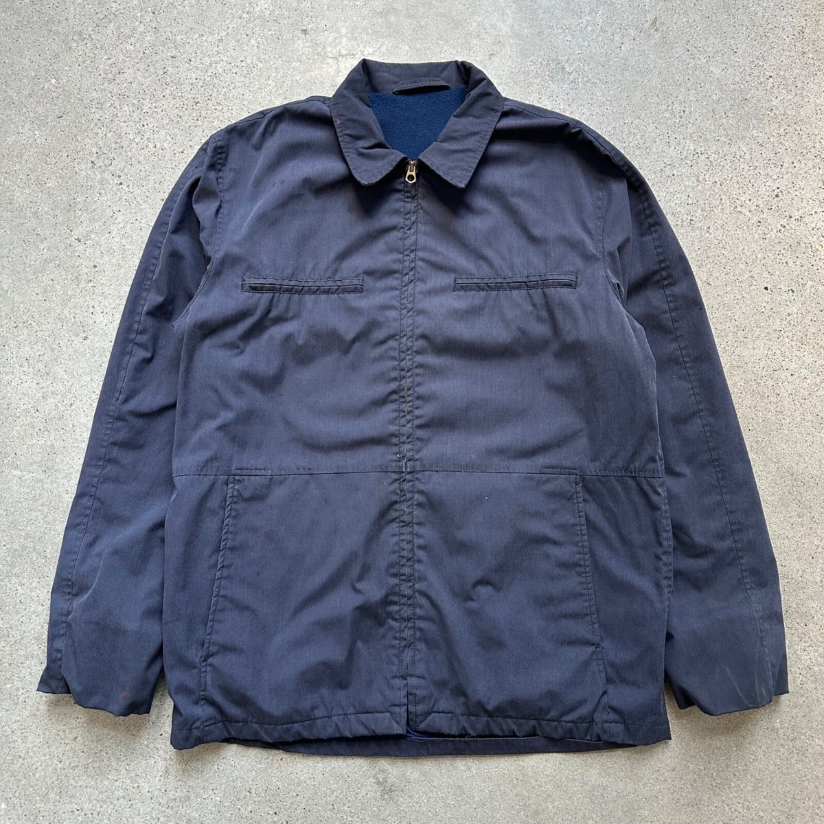 Vintage 50s/60s Navy Zip Up Work Jacket Scovill Zipper | eBay