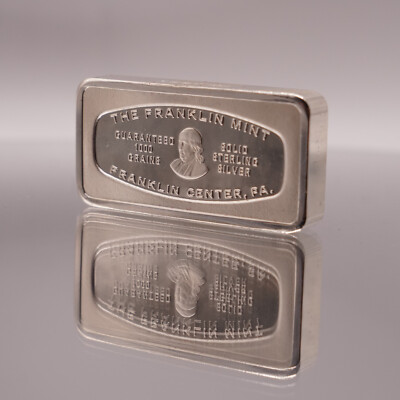 1970 Franklin National Bank New York Franklin Mint 2oz Silver art