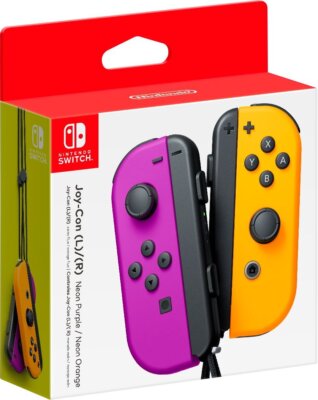 Nintendo Switch Joy-Con Pair, Neon Purple and Neon Orange