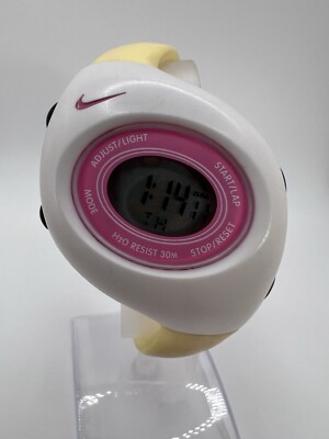 RARE Y2K Original Vintage NIKE Yellow Pink White RUNNING MAN TRIAX