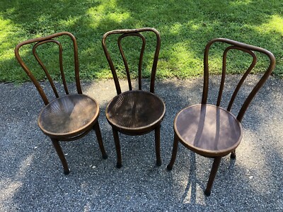 Antique Jacob & Joseph Kohn Mundus New York Bentwood Chairs Set Of