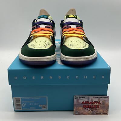 Size 8.5 - Jordan 1 Retro Low OG Doernbecher 2023 Green Suede