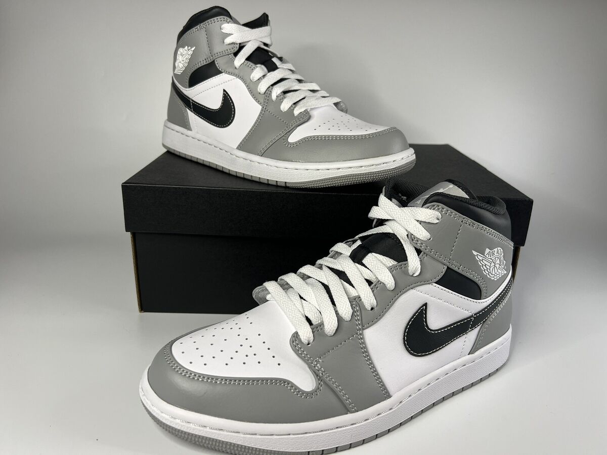 Nike Air Jordan 1 Mid Light Smoke Grey Anthracite MENS 9.5M