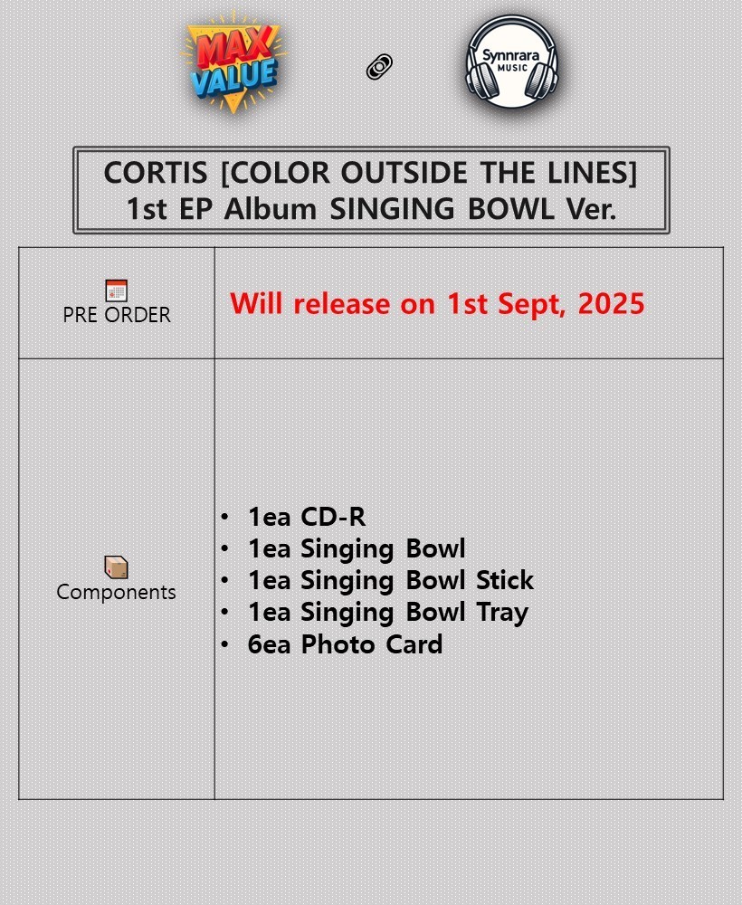 CORTIS COLOR OUTSIDE THE LINES 1st EP Album SINGING BOWL Ver/CD+