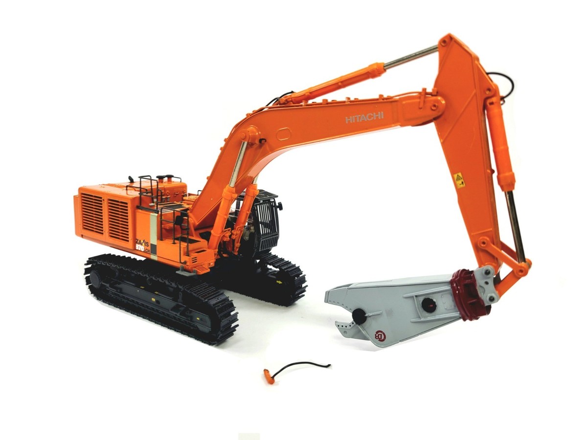 Hitachi ZX870LCH-3 Zaxis Excavator with Shear - WSI 1:50 Scale