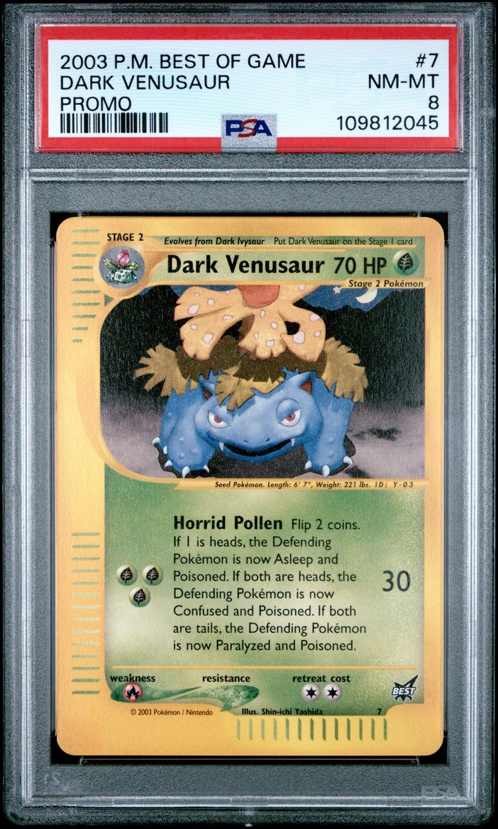 2003 POKEMON BEST OF GAME PROMO #7 DARK VENUSAUR PSA 8 | eBay