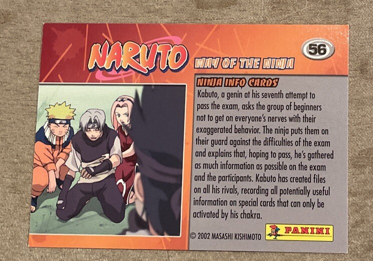 Naruto CCG - Way Of The Ninja - Ninja Info Cards 56 - Non-Holo