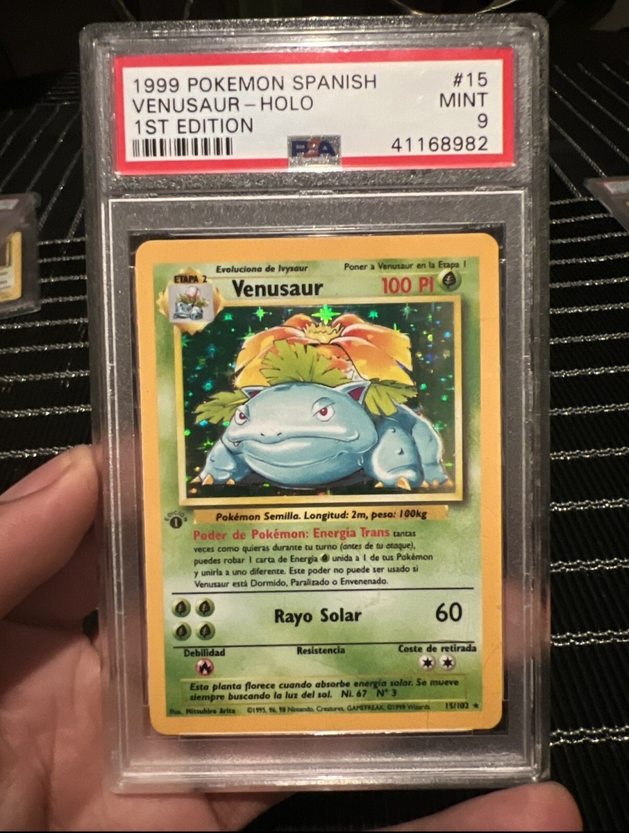1999 Pokemon SPANISH 1st Edition Base Set Venusaur Holo 15/102 PSA